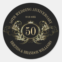 Goud en zilver Lijst met een Crown Square Sticker