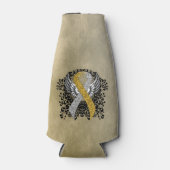 Goud en zilver lint met lint van Wings Flesjeskoeler (Voorkant)