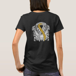 Goud en zilver lint met lint van Wings T-shirt