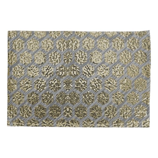 Goud en Zilver Luxe Design Collectie Set van Kussensloop (Achterkant-Links)