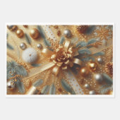 Goud en Zilver Metallic Polka Dots Kerstmis Inpakpapier Vel (Voorkant)