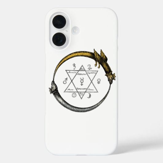 Goud en zilver Ouroboros-symbool Case-Mate iPhone Case (Achterkant)