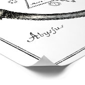 Goud en zilver Ouroboros-symbool Poster (Hoek)