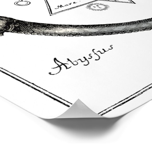 Goud en zilver Ouroboros-symbool Poster (Hoek)