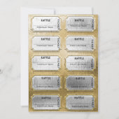 Goud en zilver Raffle Tickets Kaart (Voorkant)