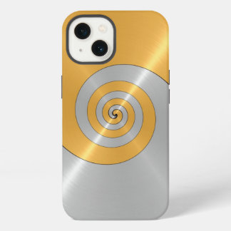Goud en zilver Roestvrij blik Hoesje-Ma iPhone 13 Hoesje