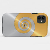 Goud en zilver Roestvrij glanzend metaal Case-Mate iPhone Case (Achterkant (horizontaal))