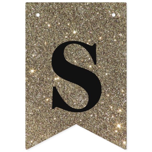 Goud en zilver Sparkle Sweet 16 Vlaggetjes (Tweede vlag)