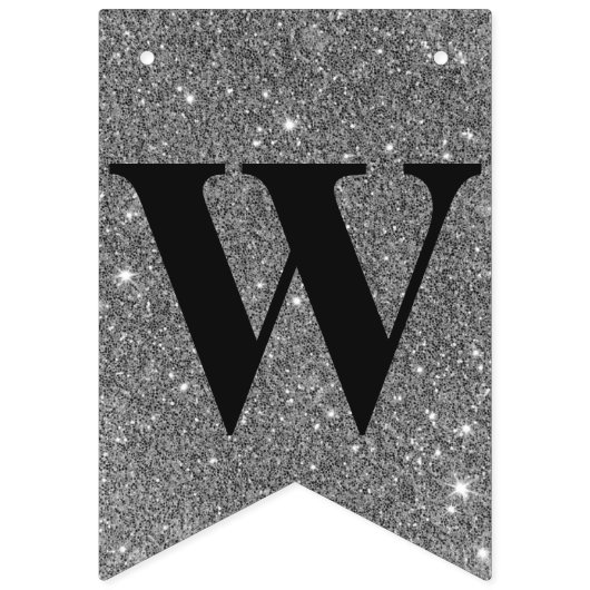 Goud en zilver Sparkle Sweet 16 Vlaggetjes (Derde vlag)