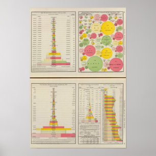 Goud en zilver - Statistische grafieken Poster