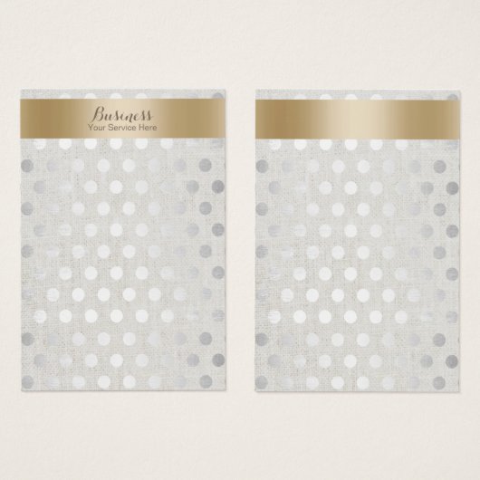 Goud en zilver Stippen met beeldscherm, Classy Lin Visitekaartje (Voorkant /achterkant)