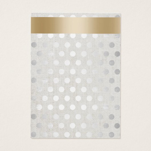 Goud en zilver Stippen met beeldscherm, Classy Lin Visitekaartje (Achterkant)