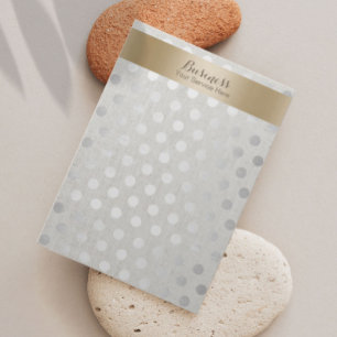 Goud en zilver Stippen met beeldscherm, Classy Lin Visitekaartje