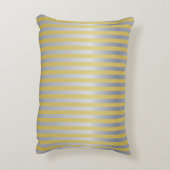 Goud en Zilver (Strepen) Accent Kussen (Achterkant (Verticaal))