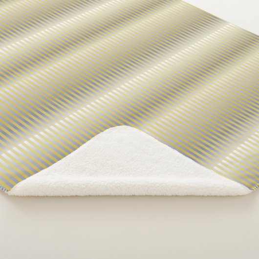 Goud en Zilver (Strepen) Sherpa Deken (3/4)