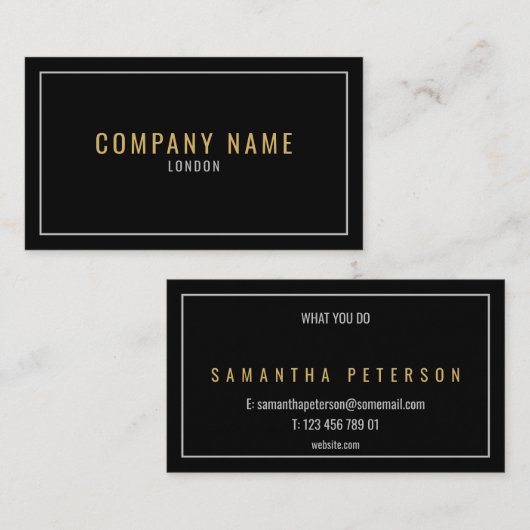 Goud en zilver visitekaartje (Voorkant / Achterkant)