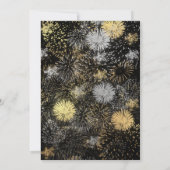 Goud en Zilver Vuurwerk Nieuwjaar Eva Party Kaart (Achterkant)