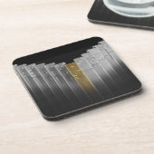 Goud- en zilverdominosen bier onderzetter (Linkerzijde)