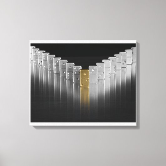 Goud- en zilverdominosen canvas afdruk (Voorkant)