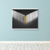 Goud- en zilverdominosen canvas afdruk (Insitu (Houten vloer))