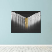 Goud- en zilverdominosen canvas afdruk (Insitu (Houten vloer))