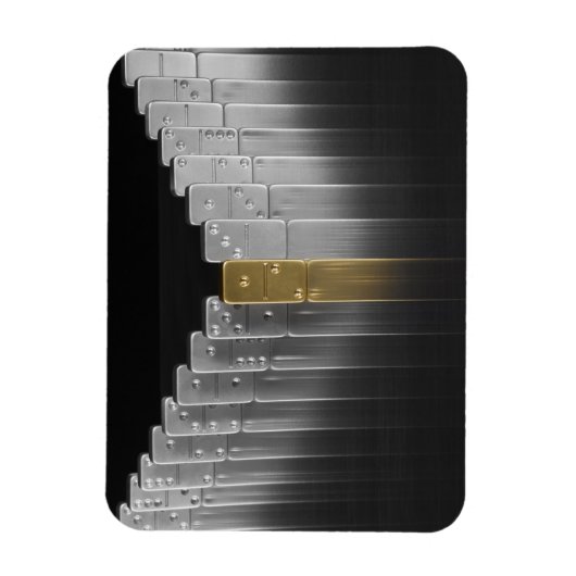Goud- en zilverdominosen magneet (Verticaal)