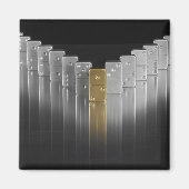 Goud- en zilverdominosen magneet (Voorkant)