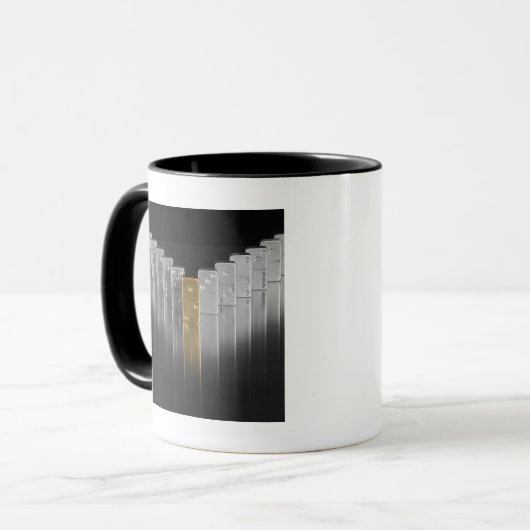 Goud- en zilverdominosen mok (Voorkant links)