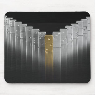 Goud- en zilverdominosen muismat