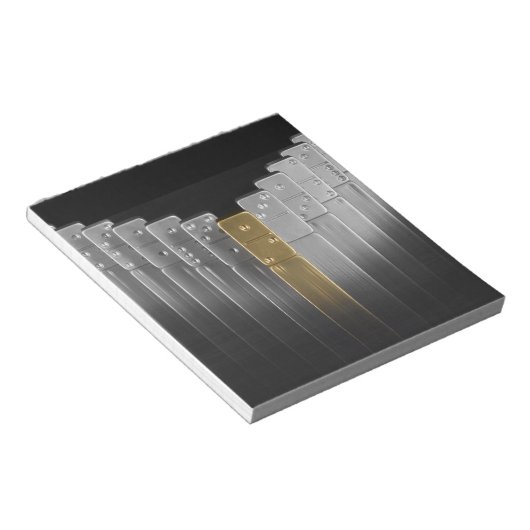 Goud- en zilverdominosen notitieblok (Schuin)