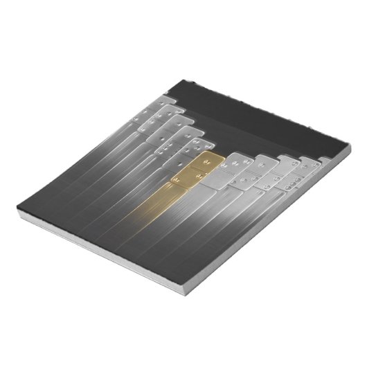 Goud- en zilverdominosen notitieblok (Linkerzijde)