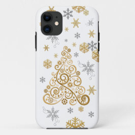 Goud en zilveren Kerstmis Case-Mate iPhone Case