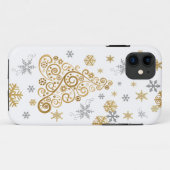 Goud en zilveren Kerstmis Case-Mate iPhone Case (Achterkant (horizontaal))