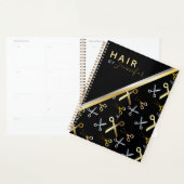 Goud en zilveren schaar Patroon Haarstylist Planner (Display)