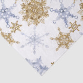 Goud en zilveren Snowflakes Helder Afbeelding Tissuepapier (Detail)