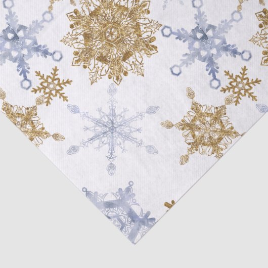 Goud en zilveren Snowflakes Helder Afbeelding Tissuepapier (Detail)