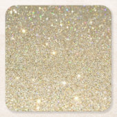 goud- en zilverglitter kartonnen onderzetters (Voorkant)