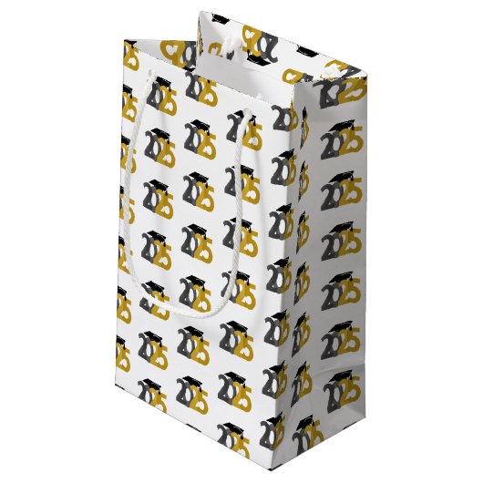 Goud- en zilverklasse van 2025 Afstuderen Klein Cadeauzakje (Achterkant Gekanteld)