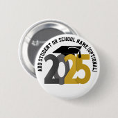 Goud- en zilverklasse van 2025 Afstuderen Ronde Button 5,7 Cm (Voorkant /achterkant)