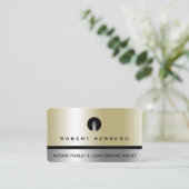 Goud en zilverkleurige metalen textuur visitekaartje (Staand voorkant)