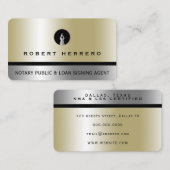 Goud en zilverkleurige metalen textuur visitekaartje (Voorkant / Achterkant)