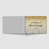 Goud en zilverkristallen elegant huwelijk gastenboek (Volledig)