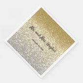 Goud en zilverkristallen elegant huwelijk servet (Hoek)