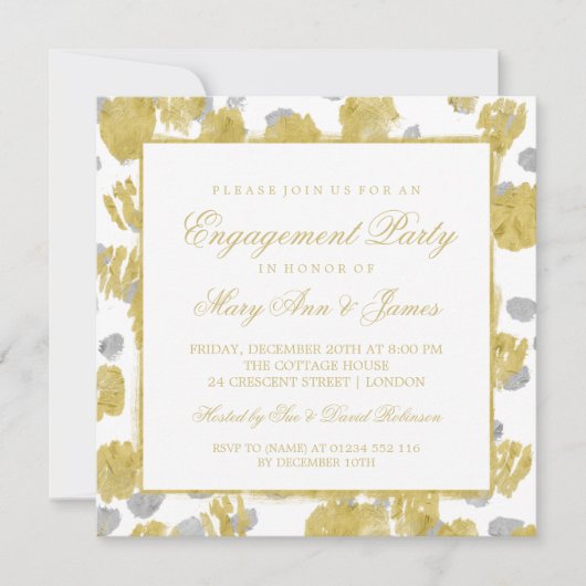 Goud- en zilverschilderlagen bij de service kaart (Voorkant)