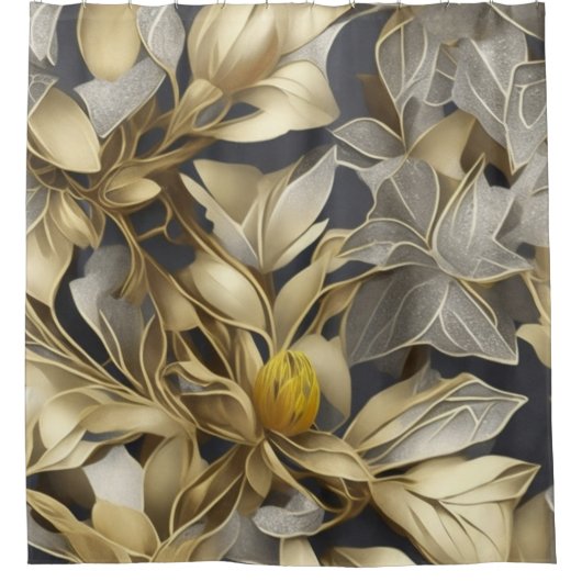 goud- en zilversequenties douchegordijn (Voorkant)