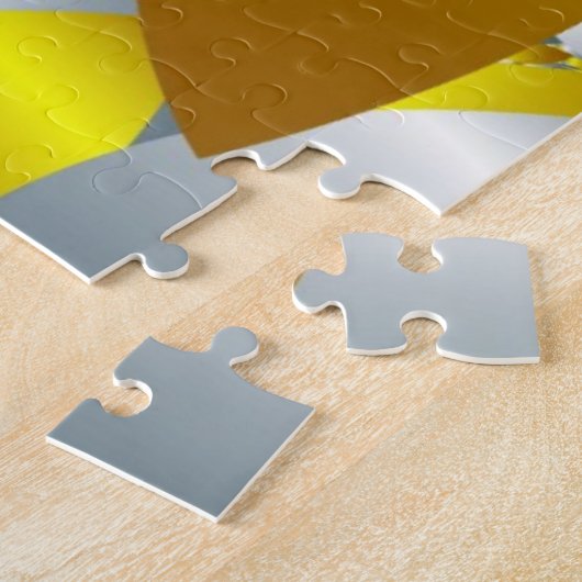 Goud en zilverspiraal met metalen optische illusie legpuzzel (Zijkant)