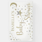 Goud en zilversterren Genderneutraal Baby shower Spandoek (Verticaal)
