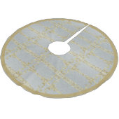 Goud en zilvervlies kerstboom rok (Gekanteld)