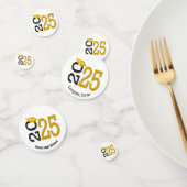 Goud en zwart 2025 Afstuderen Confetti (Groep)