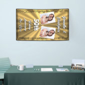Goud en zwart 50e trouwdag spandoek (Beurs)